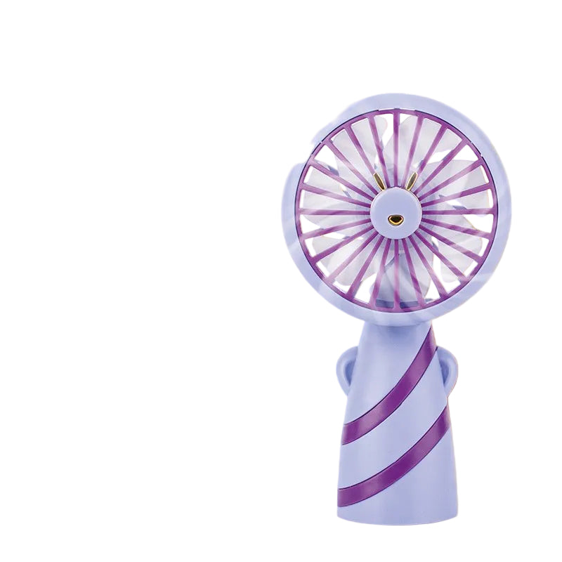 Frauen Tragbarer Mini Handventilator mit Tierohren und USB-Ladefunktion Brehn