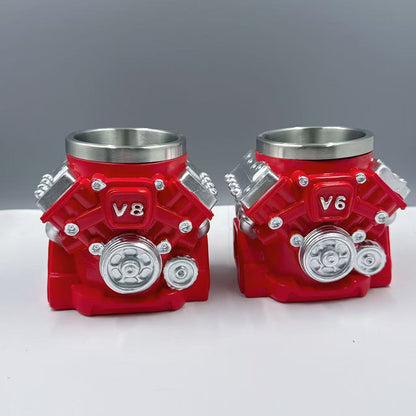 Tasse im V6 Motor Design Brehn