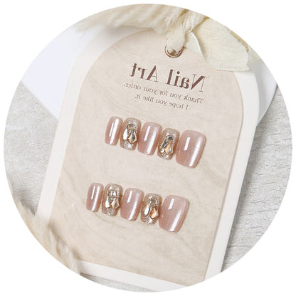 Glamouröse mit Strass verzierte Press-On Nagelkunst Brehn