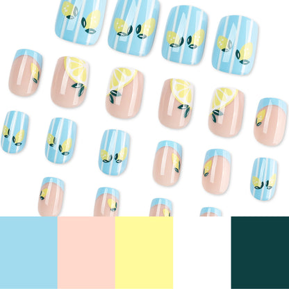 Kunstvolle Nagelkunst mit fruchtigem Zitronen-Design Brehn