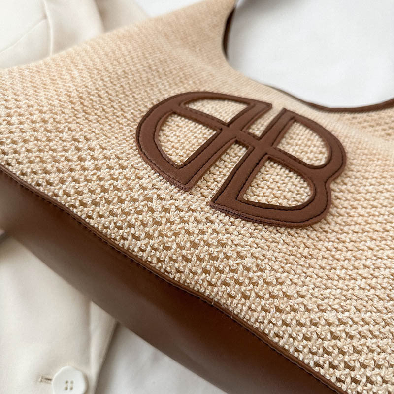Elegante Geflochtene Markt-Tasche