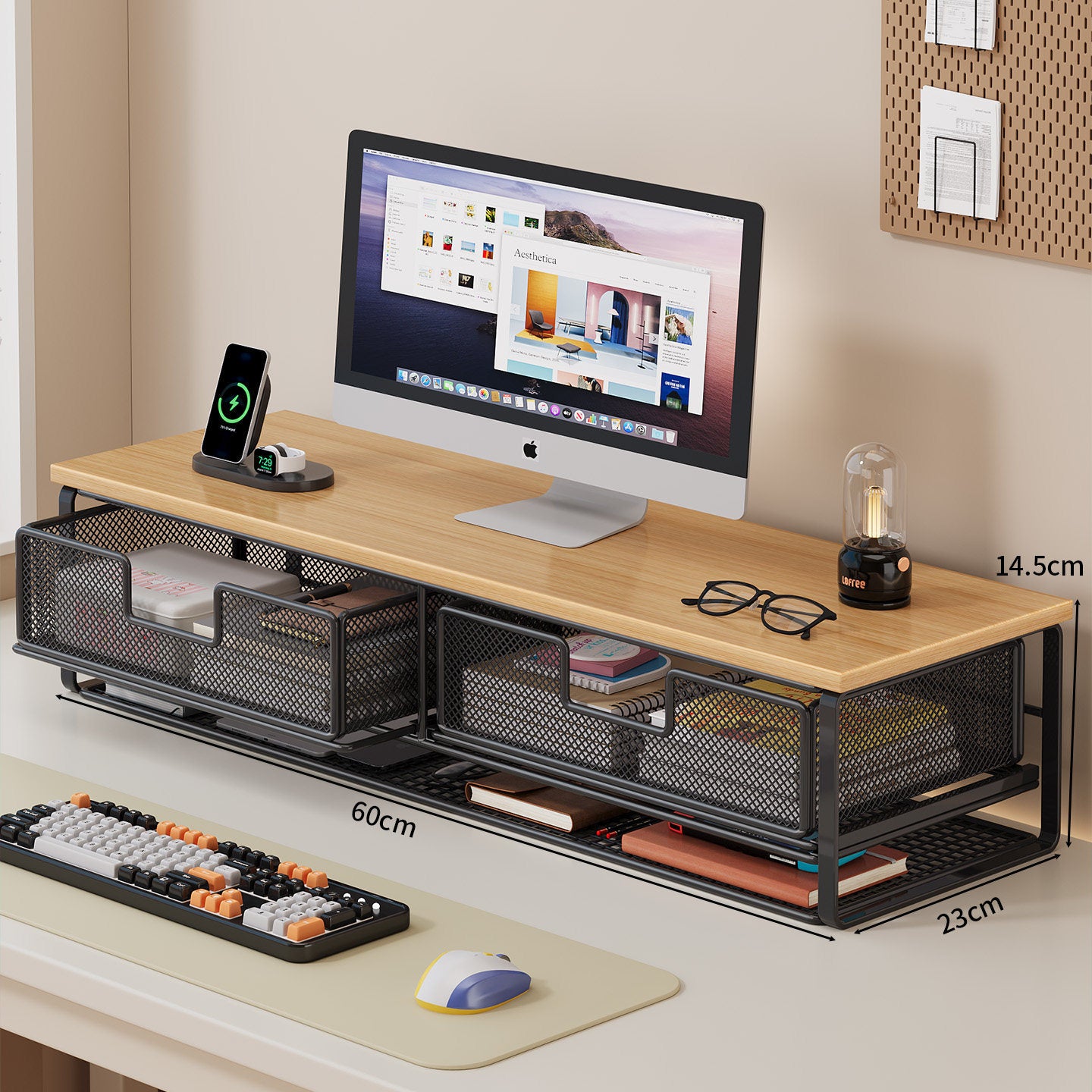Multi-Funktions-Schreibtisch-Organizer mit Mesh-Speicherboxen Brehn