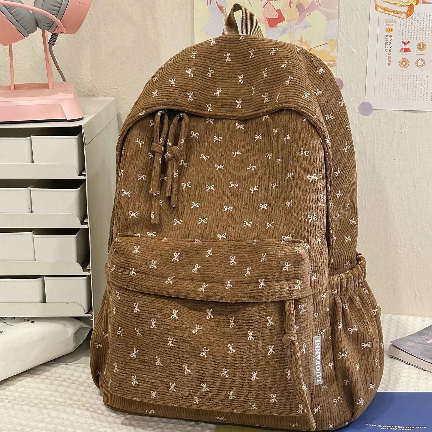 Süßer, mit Schleifen verzierter Cordura-Rucksack Brehn