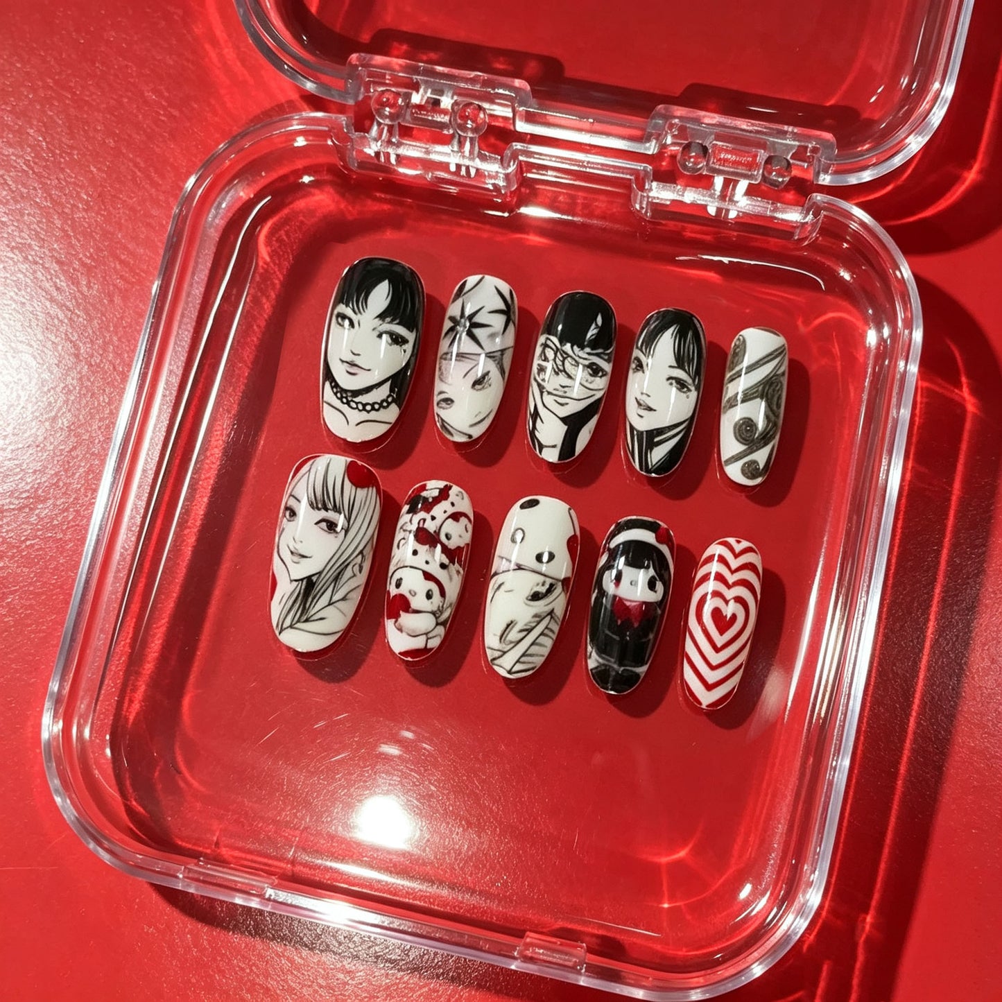 Einzigartiges Künstlerisches Charakter-Nagel-Set Brehn