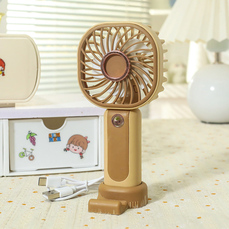 Damen Tragbarer Mini USB Ventilator mit Tier Löwen Design Brehn