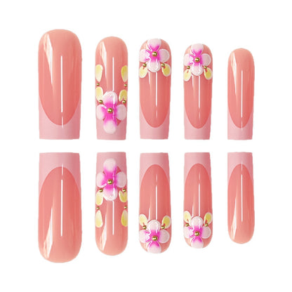 Floral Verziert Nagelkunst Verlängerungen Brehn