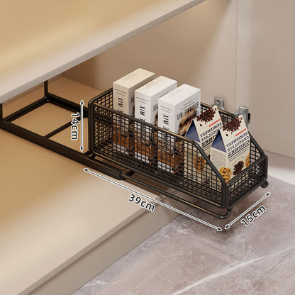 Ausziehbarer Mesh-Pantry-Schublade mit sanften Schließschienen und belüfteten Seiten