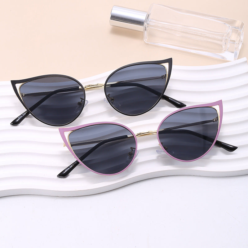 Damen Cat-Eye Sonnenbrille mit elegantem Metallrahmen und UV-Schutz Brehn