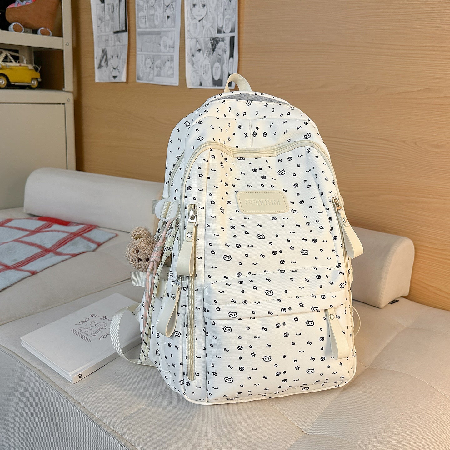 Süßer Blumenmuster Rucksack Brehn