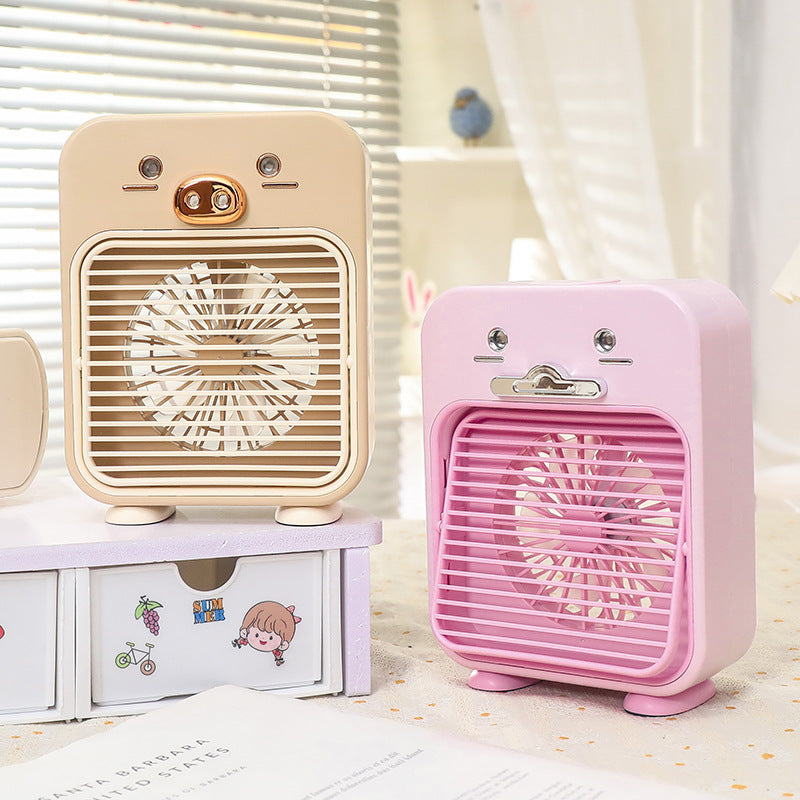 Damen Lustiger Mini-Tischventilator mit USB-Anschluss und flexibler Neigung Brehn