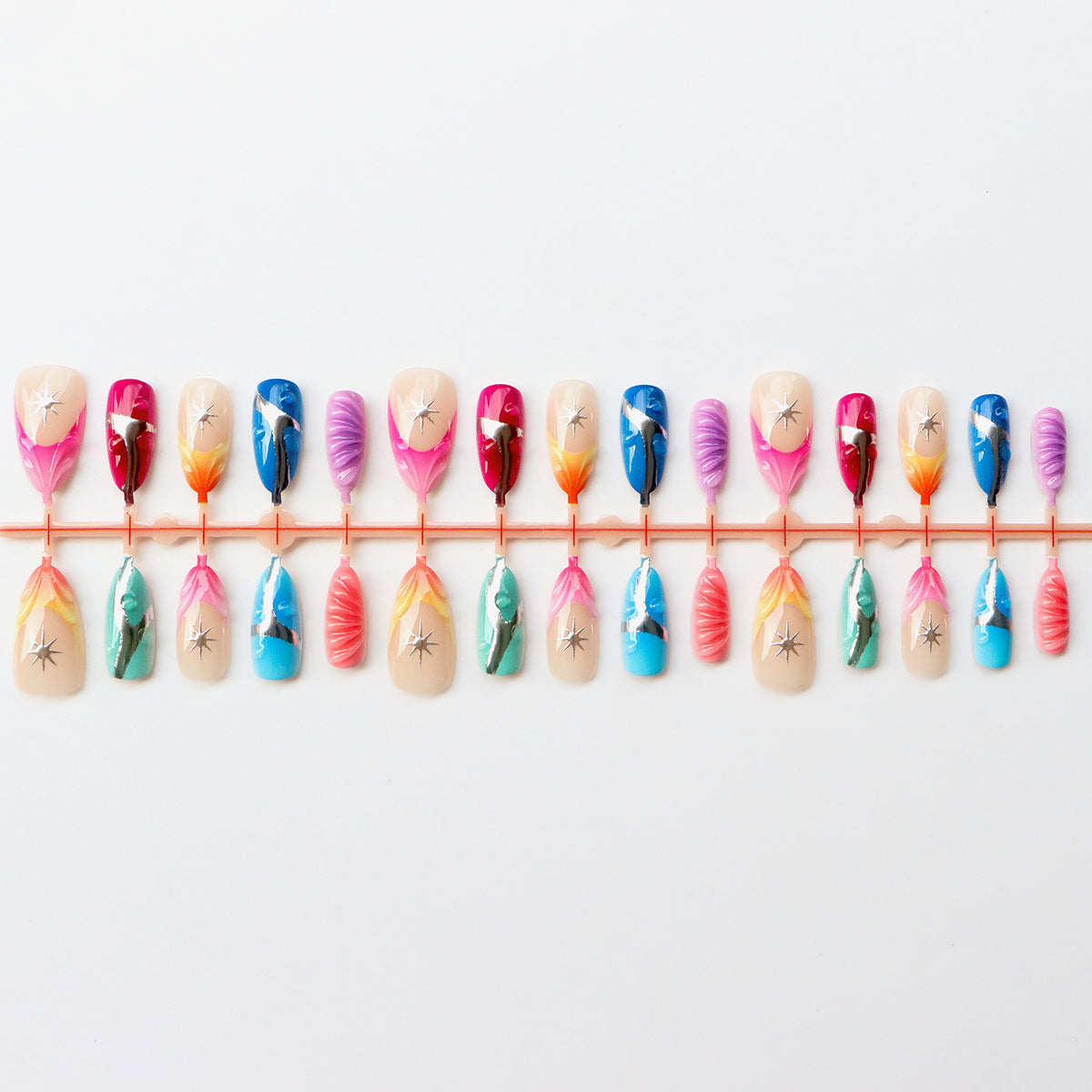 Kreatives Gel-Kunst Press-On Nagelset