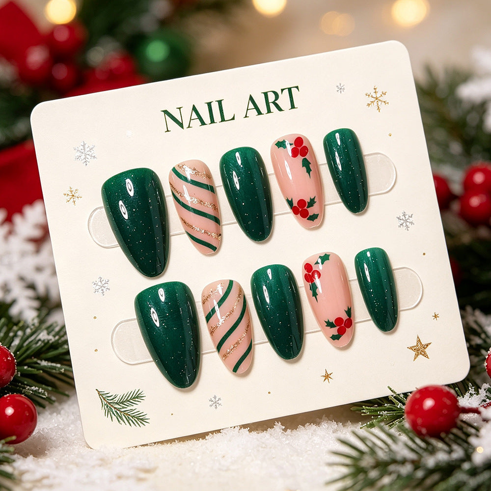 Festliche Feiertags-Nagelkunst-Wickel Brehn