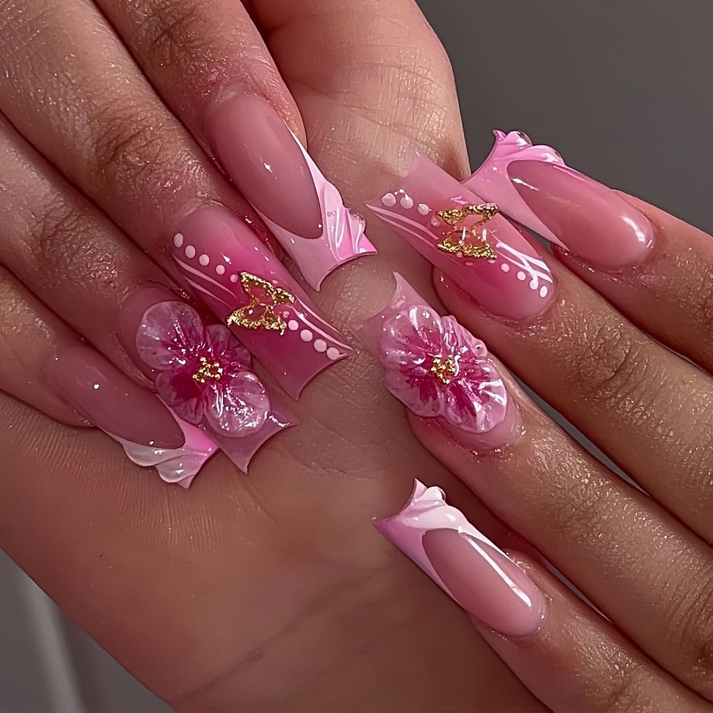 Dekorativer Press-On Nagelset Brehn