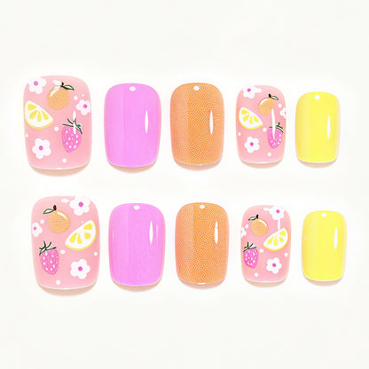 Frucht-inspiriertes Press-On Nail Art Set Brehn