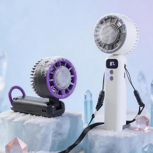 Damen Multifunktionaler Handventilator mit LED-Display und USB-Ladefunktion Brehn