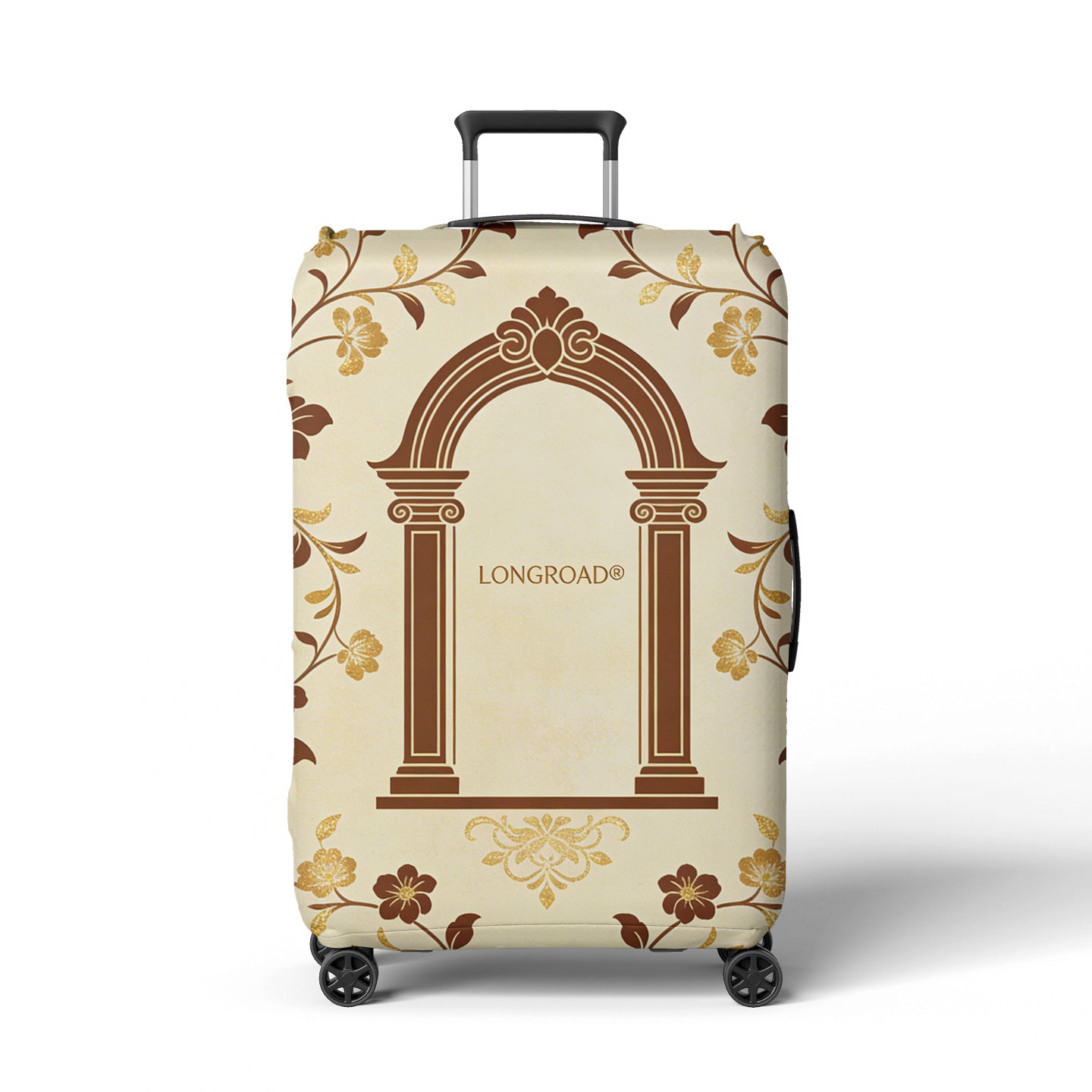 Damen Reise-Trolley Brehn mit elegantem barockem Muster