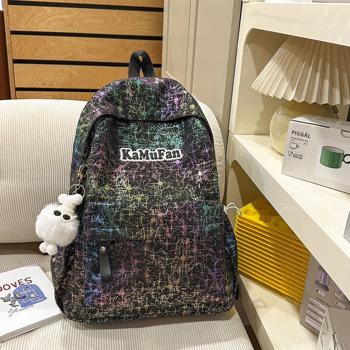 Trendy Freizeit-Rucksack mit Schlüsselanhänger Brehn