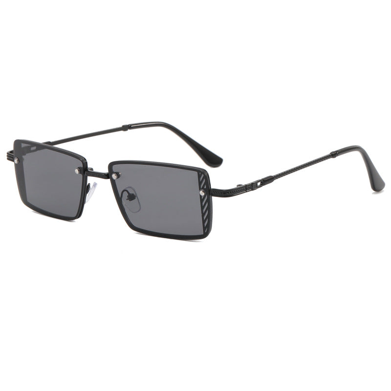 Damen Elegante quadratische Sonnenbrille mit raffinierten Rahmenakzenten Brehn
