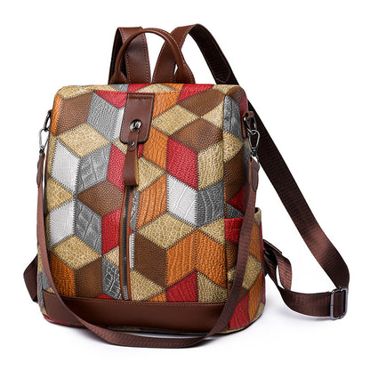 Geometrisches Muster Schulrucksack Brehn