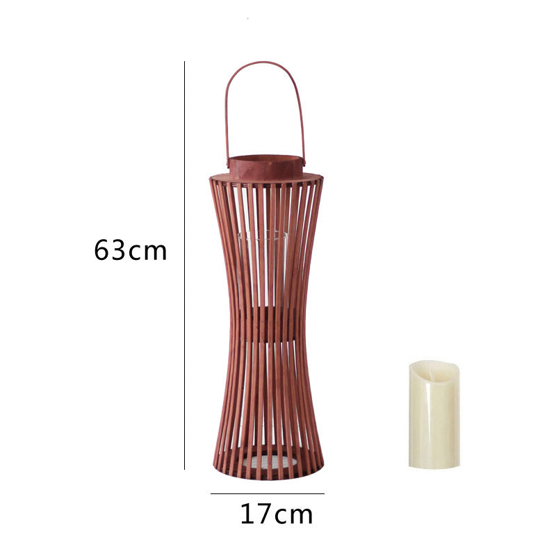 Elegante Laterne aus geflochtenem Holz Brehn