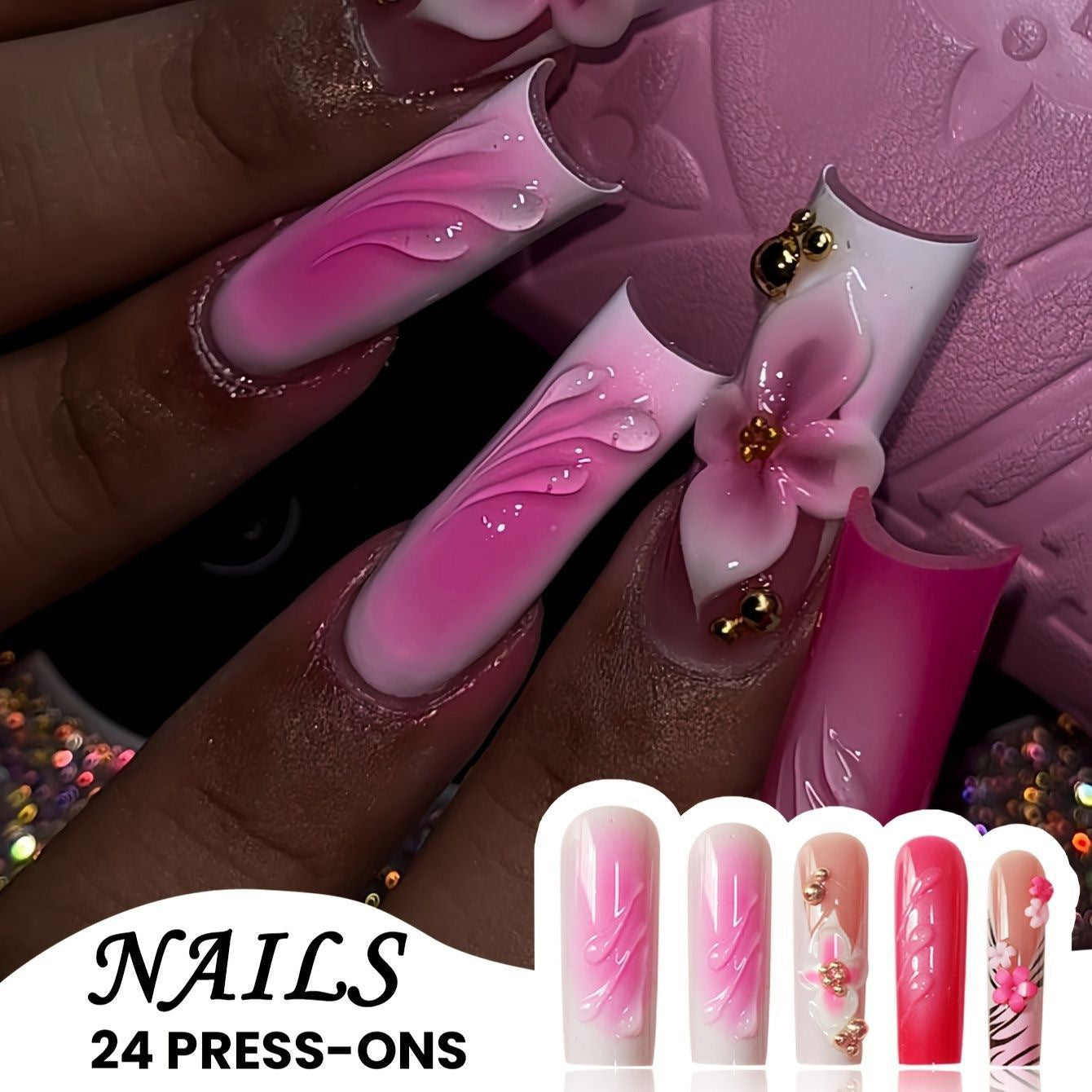 Deluxe Press-On Nail Set Brehn