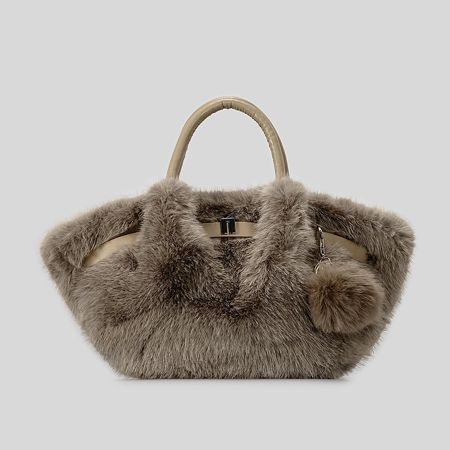 Plüsch Kunstfell Handtasche
