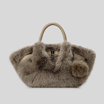 Plüsch Kunstfell Handtasche