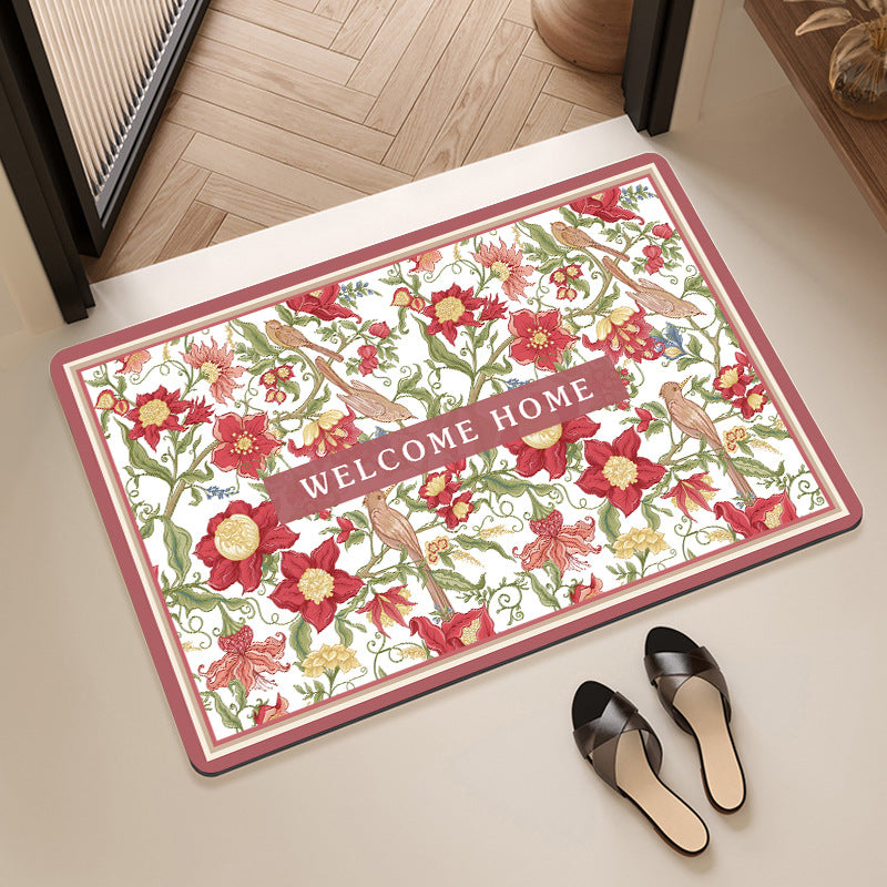 Stilvolle Blumenmuster Komfort Badematte Brehn