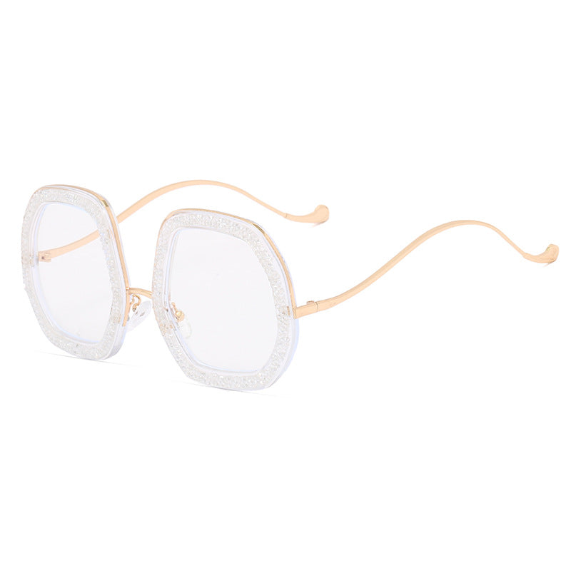 Damen extravagante Sonnenbrille mit funkelndem Rahmen Brehn