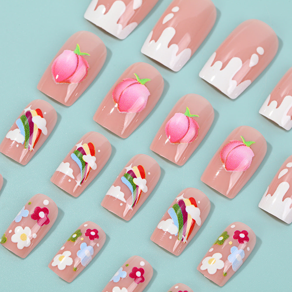 Kunstnägel mit fröhlichen Blumendesigns Brehn