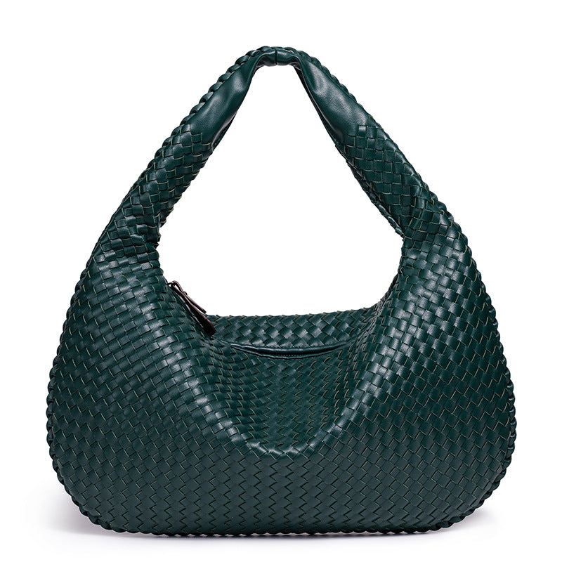 Woven Leather Schultertasche Brehn