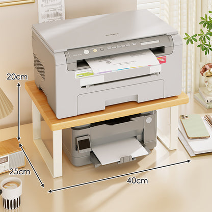 Kompakter Zwei-Ebenen Holz Schreibtisch Drucker und Monitor Ständer