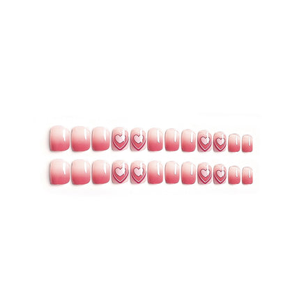 Künstlerisches Herzdesign Press-On Nail Set Brehn 178815*10mm0446