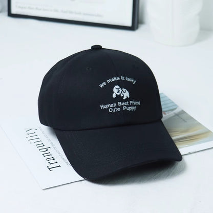 Damen Bestickte Welpen-themed Baseballcap Brehn