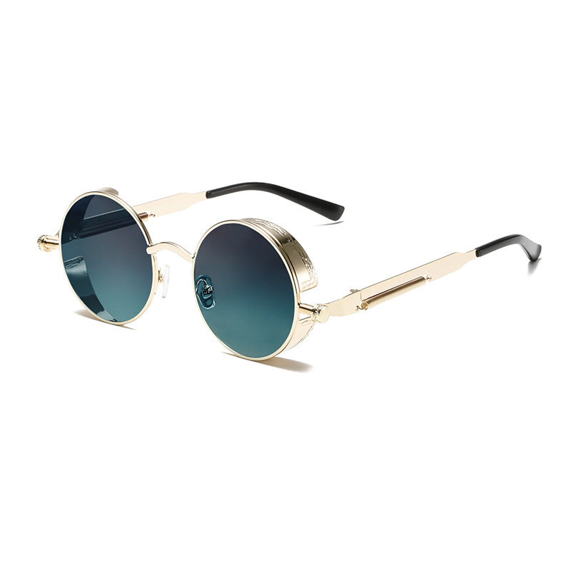 Retro-Runde-Fassung-Sonnenbrille Brehn
