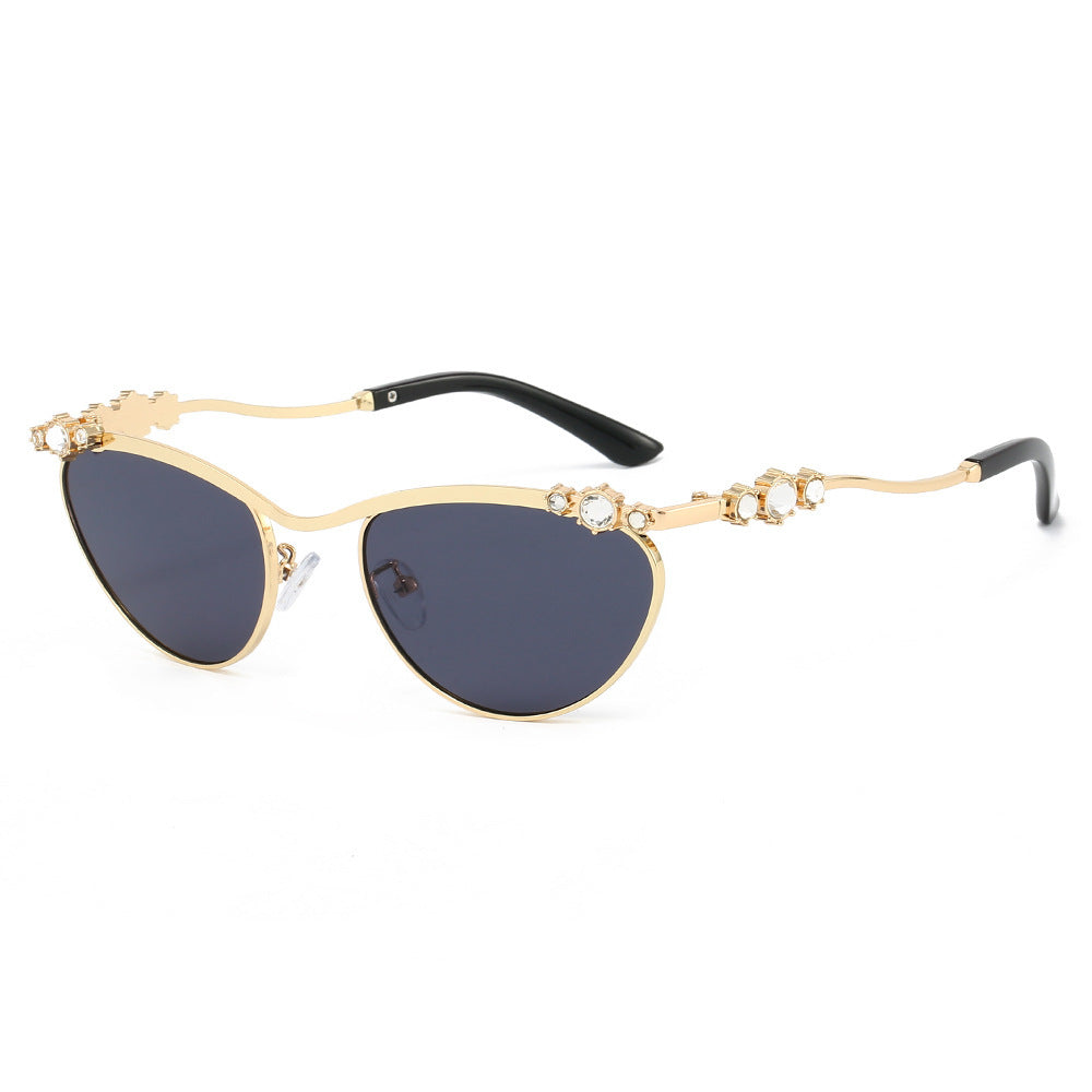 Damen Cat-Eye Sonnenbrille mit funkelndem Steinbesatz Brehn