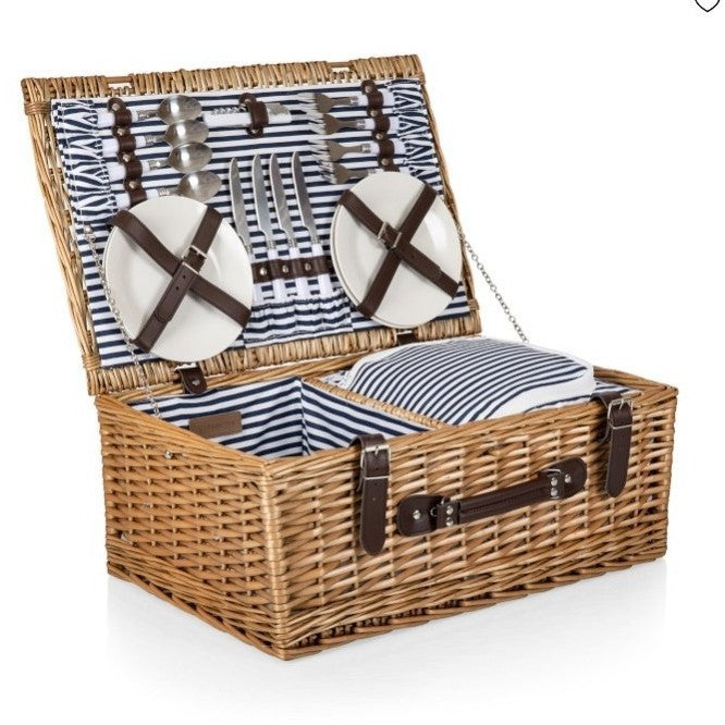 Damen Picknickkorb mit integriertem Geschirrset und platzsparendem Design Brehn