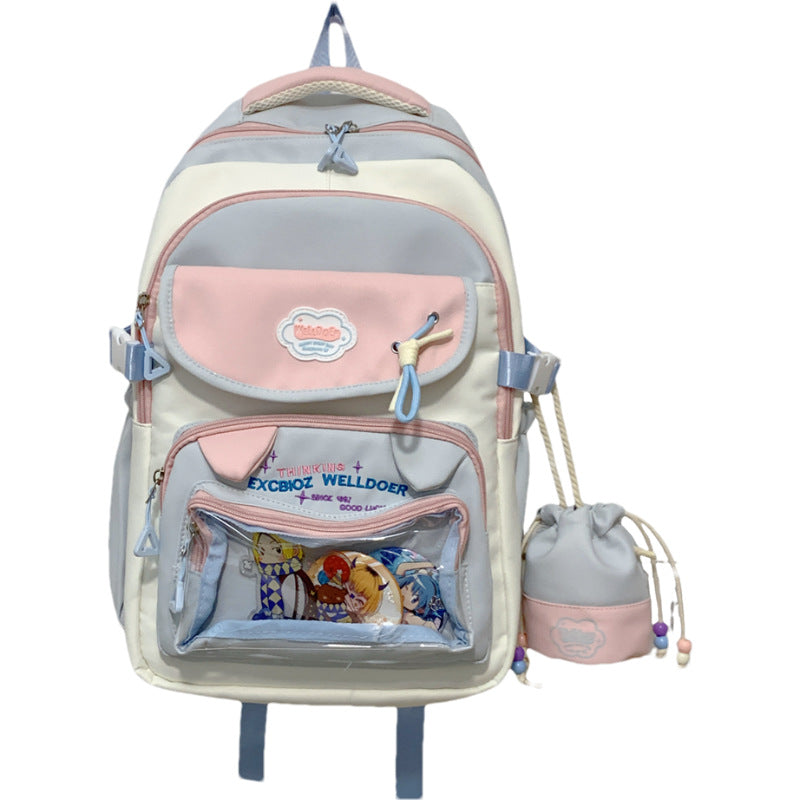 Multi-Compartment Transparent Travel School Backpack Brehn
