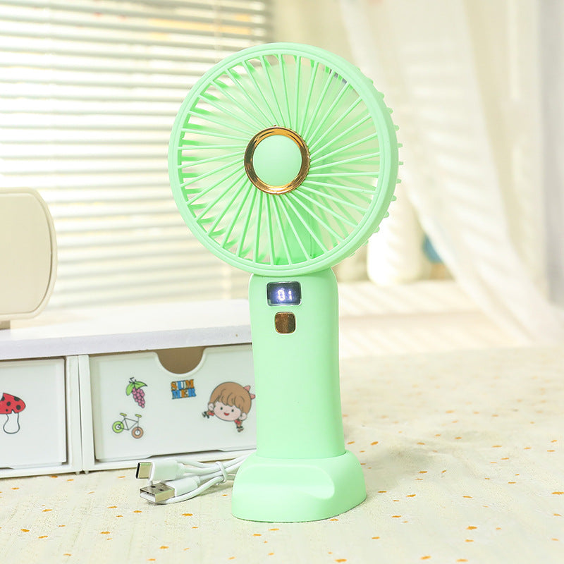 Damen tragbarer USB-Handventilator mit digitaler Geschwindigkeitsregelung Brehn