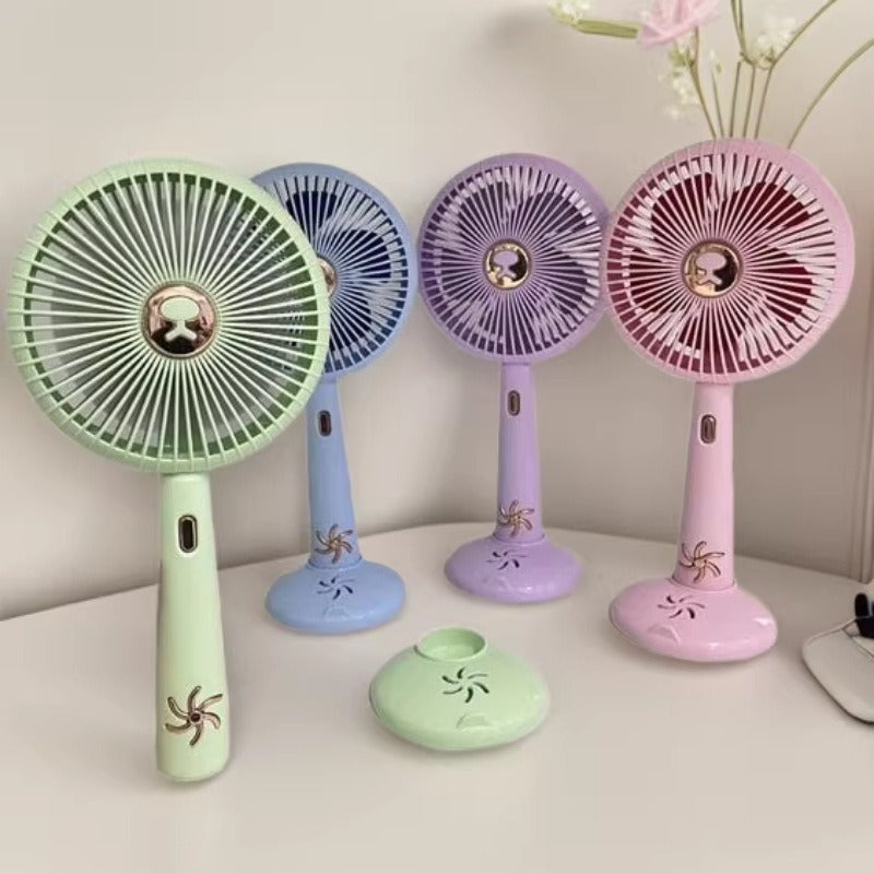 Unisex Tragbarer Mini-Ventilator mit ergonomischem Standfuß und variabler Geschwindigkeitskontrolle Brehn