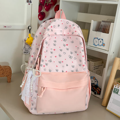 Stylischer Herz-gedruckter Rucksack Brehn