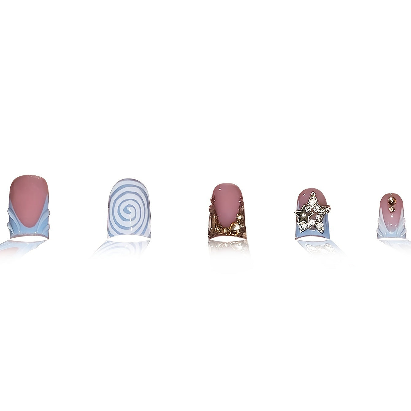 Dekoratives Press-On Nagelkunst Set Brehn
