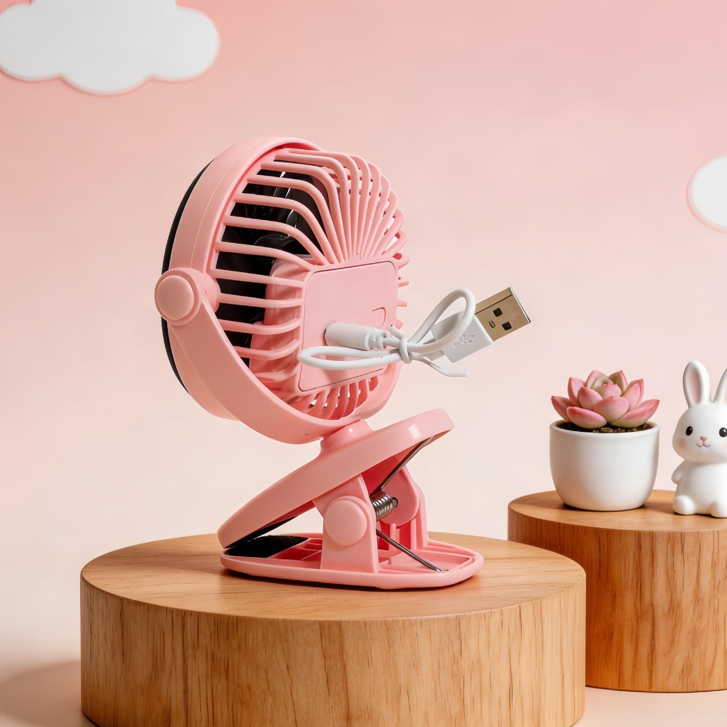 Damen Tragbarer Handventilator mit kreativen Tierohren Brehn