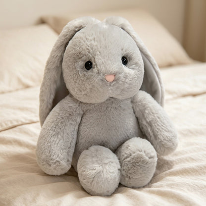 Plüsch Sitzender Hase Kuscheltier mit Herunterhängenden Ohren Ultra-Weicher Kunstpelz und Bohnenfüllung Basis Brehn