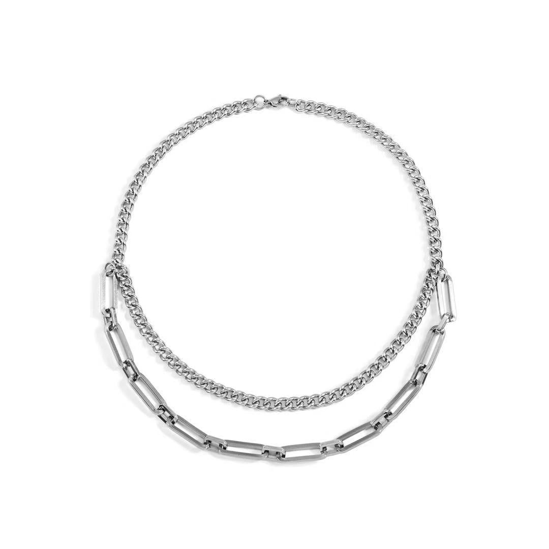 Stylische Link-Kettenhalskette Brehn