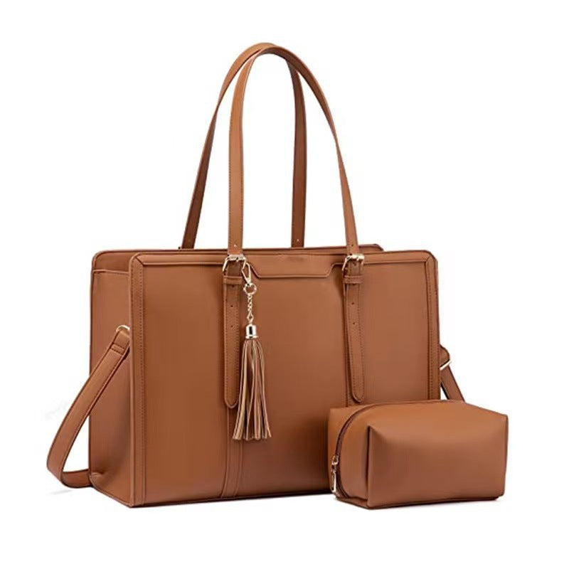 Elegante und Geräumige Handtasche mit Abnehmbarem Kosmetiktäschchen Brehn