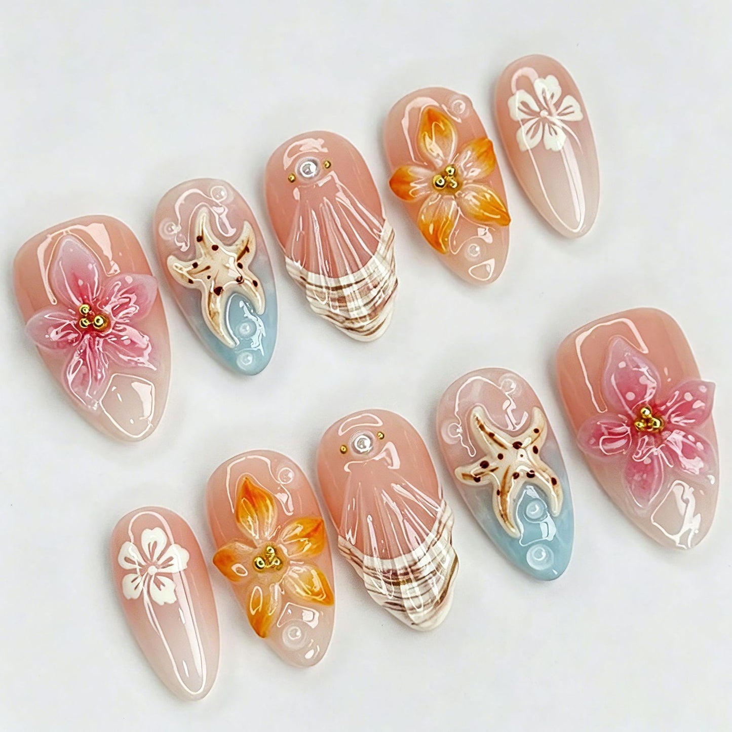 Luxus Nagelkunst-Set mit galaktischen Motiven Brehn