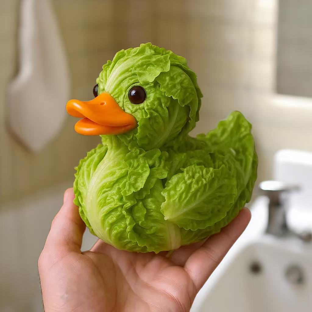 Lustige Deko Gummiente mit Streuseln Brehn