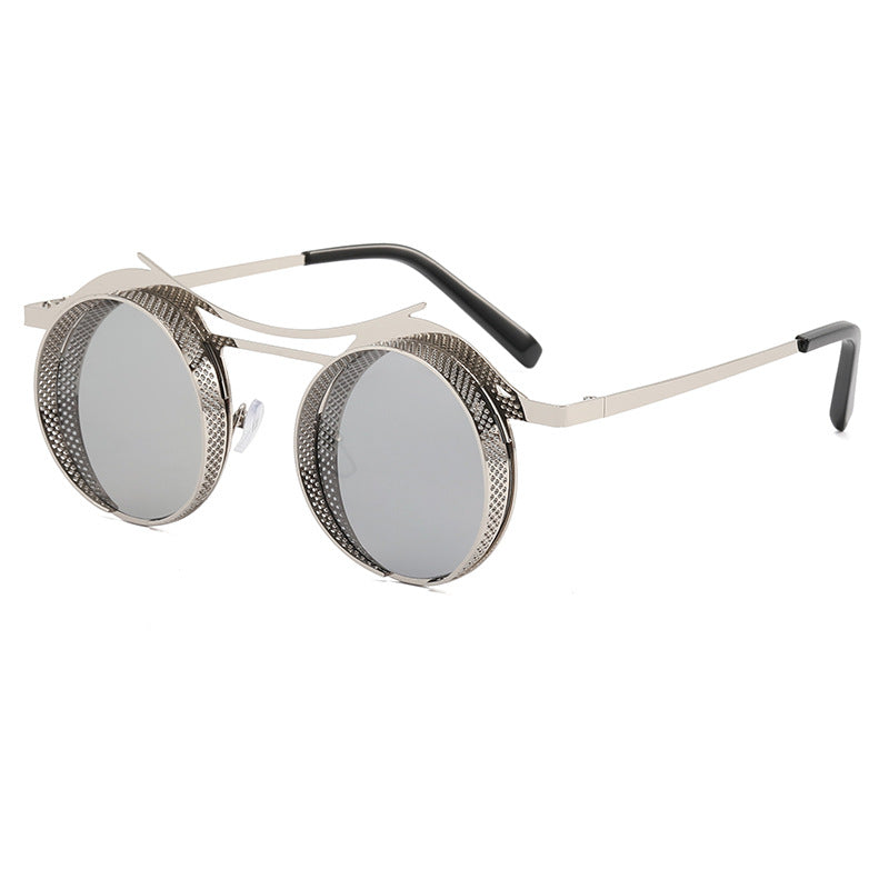 Damen modische runde Sonnenbrille mit extravagantem Design Brehn