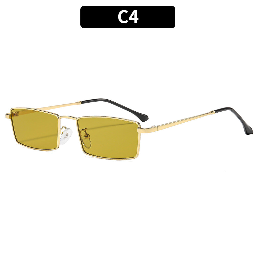 Vintage-inspirierte rechteckige Sonnenbrille